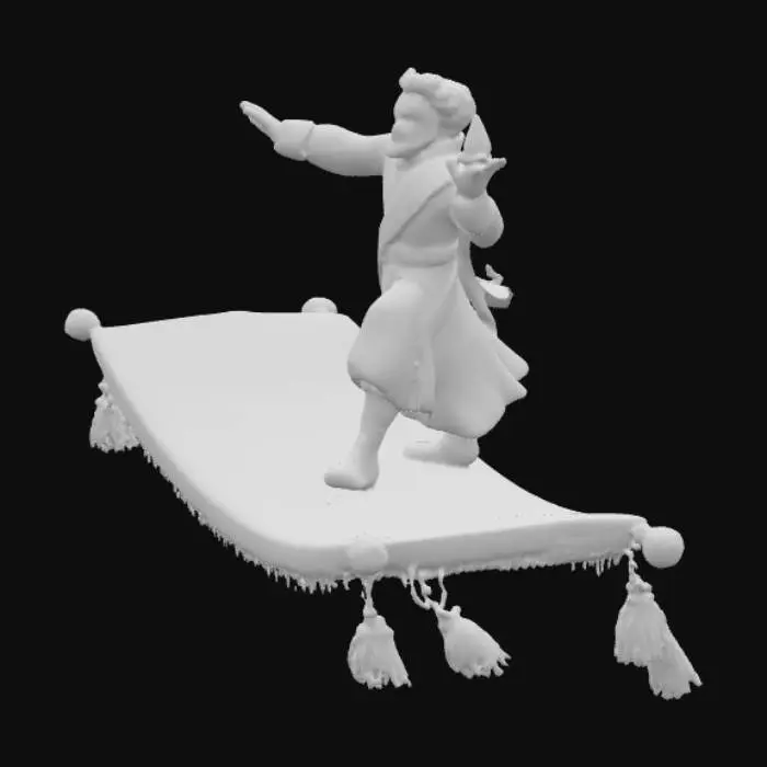 3D model for Man on a magic carpet