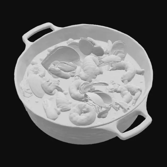 3D model for Seafood Feast, #food#
