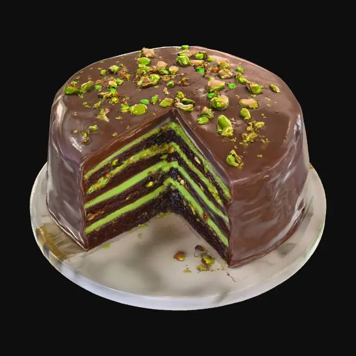 3D model for Choco Pistachio Delight, #food#