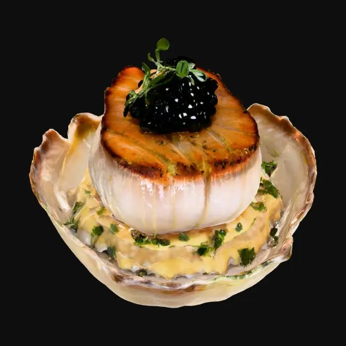 3D model for Gourmet Scallop Delight, #food#
