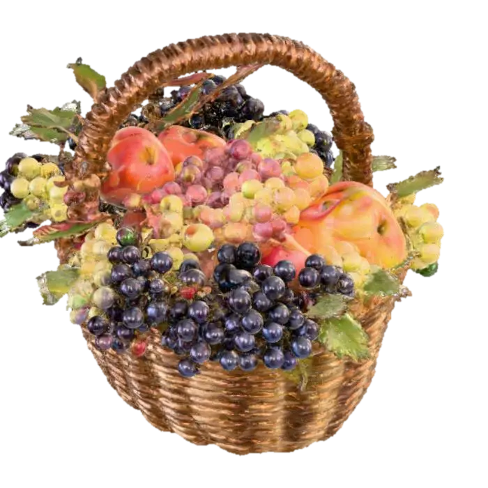 Miniature Fruit Basket, #food# 3D model, vytvořený pomocí AI