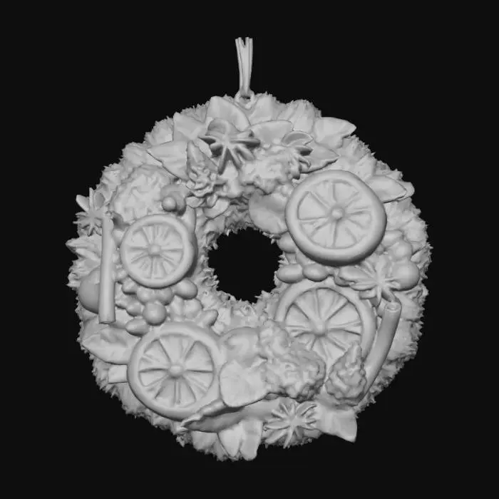3D model for Festive Citrus Wreath, #Christmas2025#