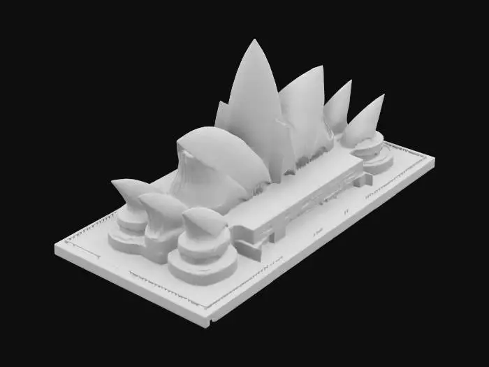3D model for [Sydney] The Sydney Opera House built from beautiful shiny lacquered Hawaiian Koa wood #AroundTheWorld#