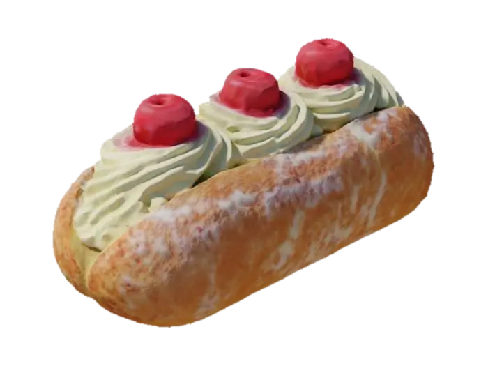 Cream Delight. - Ice Cream 3D model, vytvořený pomocí AI