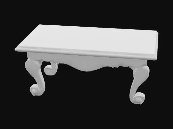 3D model for [Mexico] A hand-painted wooden table where the folk art patterns gently rearrange themselves when no one is looking, like a living mural. #AroundTheWorld#