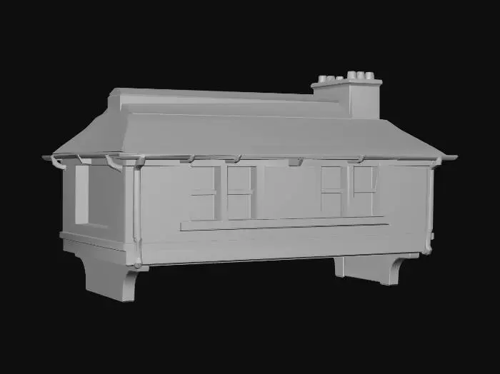 3D model for Brick House Illustration