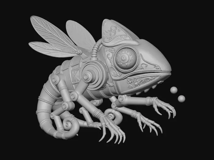 3D model for Neon Chameleon Automaton