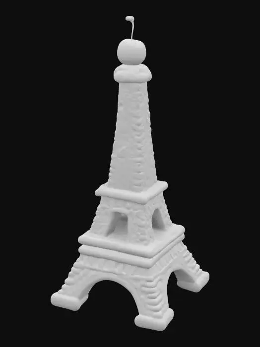 3D model for [Paris] The Eifel tower made of ice cream, with a cherry on top  #AroundTheWorld#