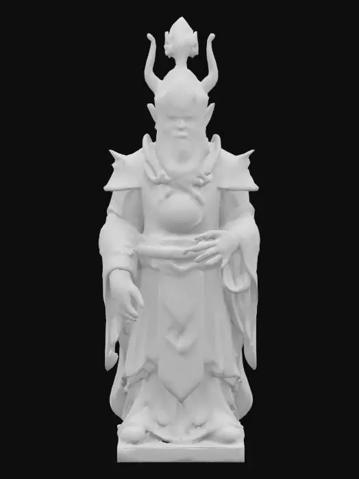 3D model for [China] A futuristic Terracotta statue,  made of beautiful swirling misty jade.  #AroundTheWorld#