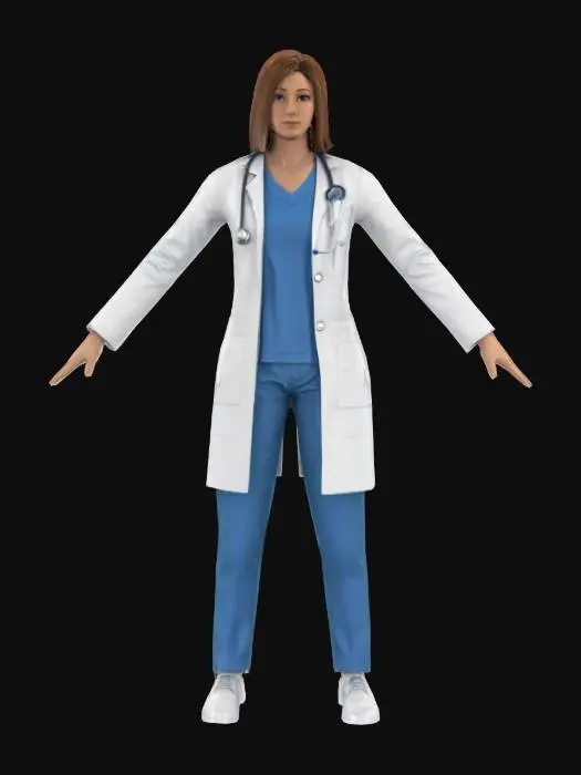 3D model for Doctor in White Coat