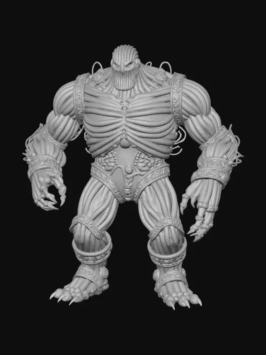3D model for An "Alchemical Golem" creature: a hulking, humanoid form constructed from shimmering, dark green laboratory glass tubing filled with bubbling, iridescent fluids. Its internal "organs" are visible, glowing with chemical reactions, and its joints are sealed with intricate bronze clamps, blending medieval alchemy with fragile, dangerous scientific artifice. #Halloween2025#