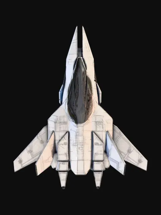 3D model for A space ship with hard angles