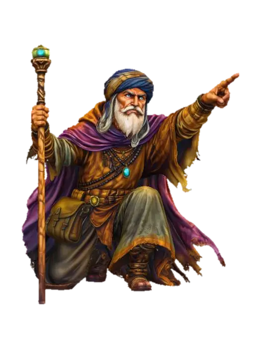 Sage of the Desert Path - Journey 3D model, vytvořený pomocí AI