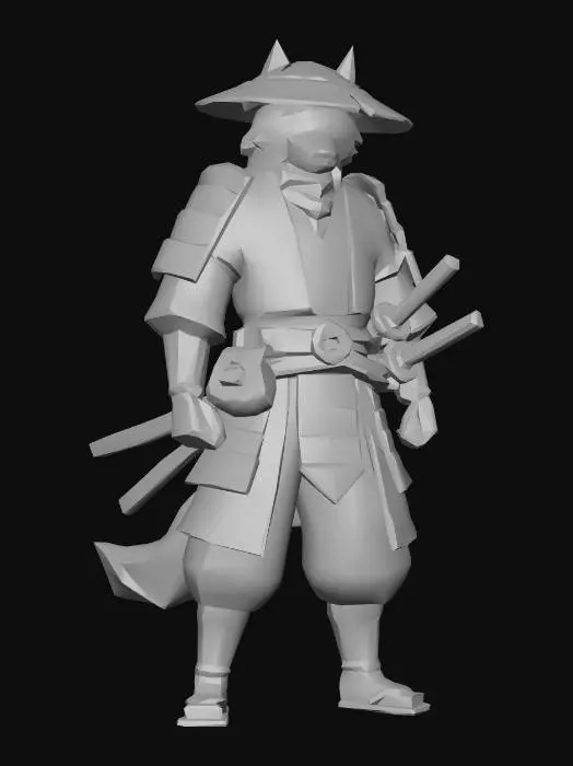 3D model for Midnight Wolf Ronin