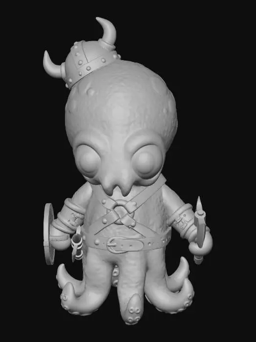 3D model for Tiny Kraken Knight