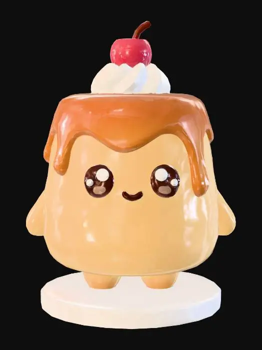 3D model for Caramel Cloud Pudding
