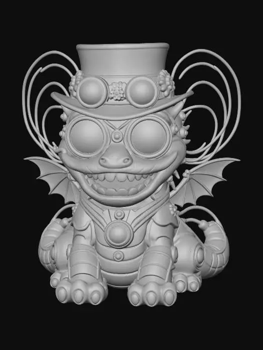 3D model for Steampunk Dragon of the East