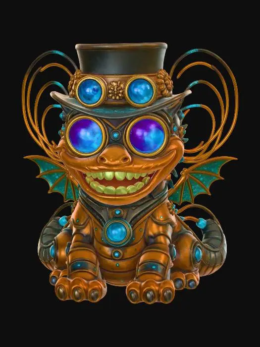 3D model for Steampunk Dragon of the East