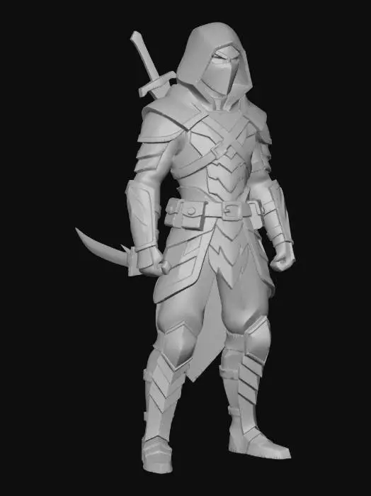 3D model for Hooded Shadow Assassin