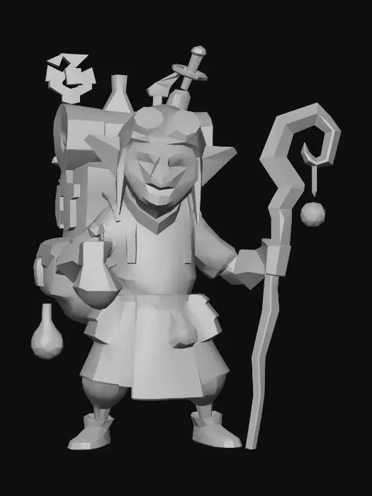 3D model for Steampunk Goblin Alchemist
