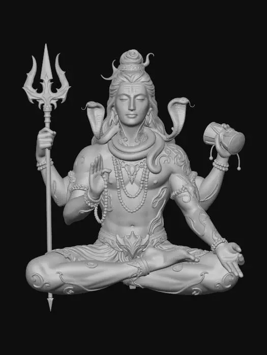 3D model for Shiva in Cosmic Meditation