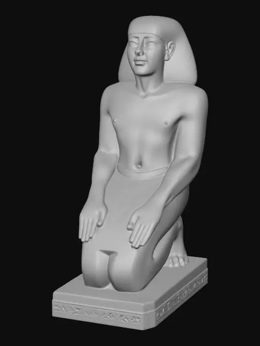 3D model for Kneeling Egyptian Statue