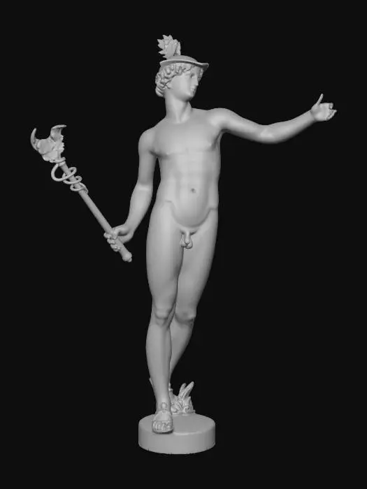 3D model for Hermes with Caduceus