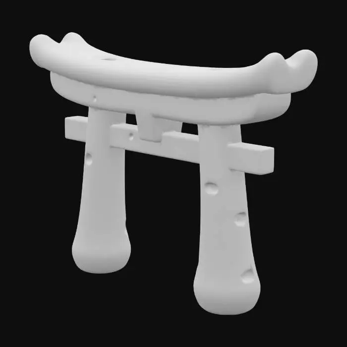 3D model for  [Japan] A Japanese torii gate made of swiss cheese #AroundTheWorld#