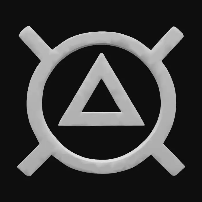 3D model for Turn my symbol into a simple clean 3D model, removing the background, but retaining the rainbow colors and circuitry on the logo itself