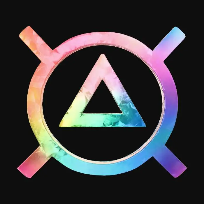 3D model for Turn my symbol into a simple clean 3D model, removing the background, but retaining the rainbow colors and circuitry on the logo itself