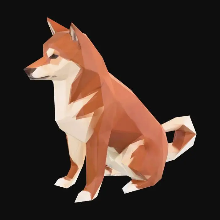 3D model for Polygon Shiba Inu