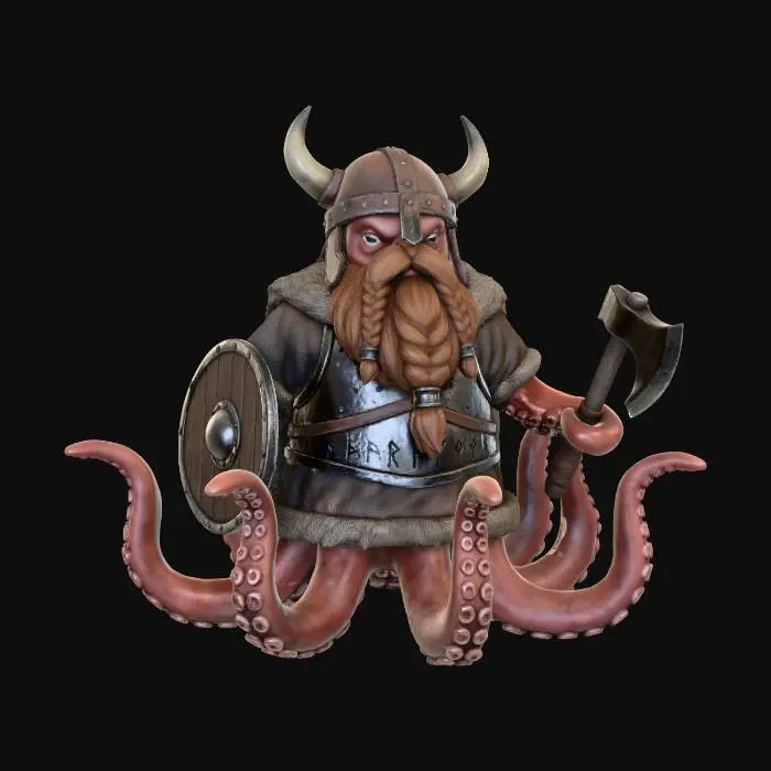 3D model for Krakenbound Dwarf Warrior