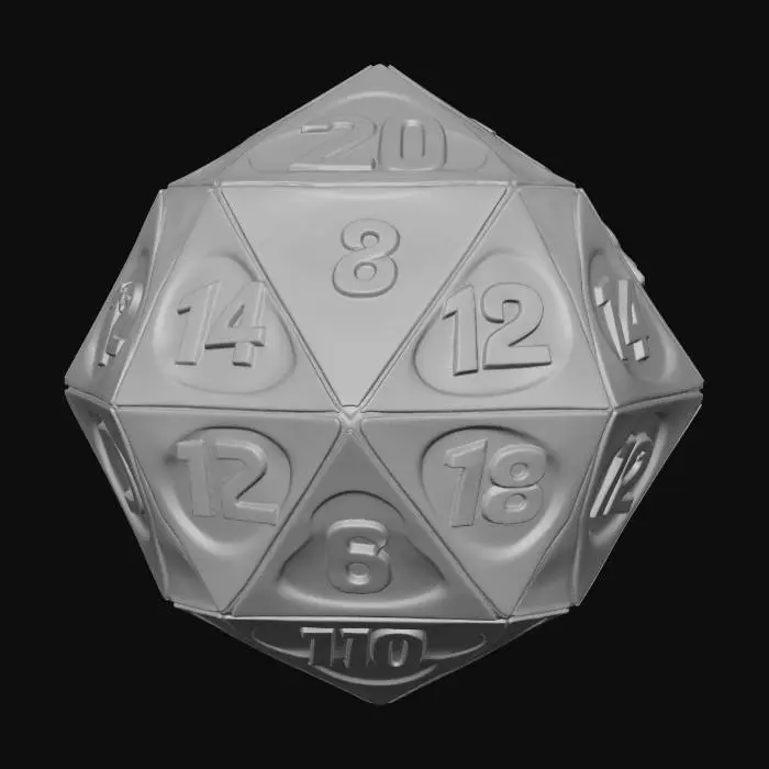 3D model for Meshy themed D&D Dice