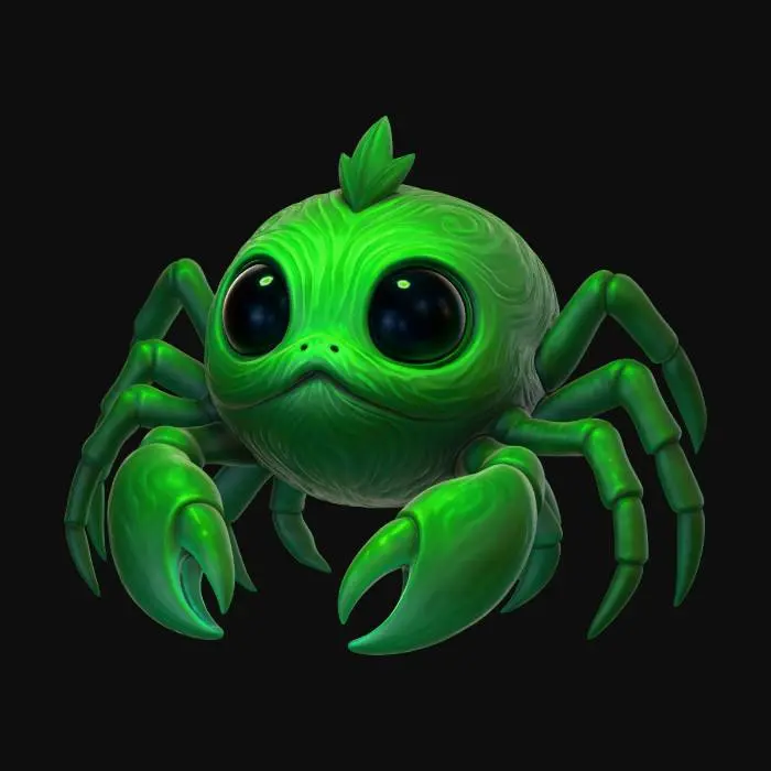 3D model for Emerald Glow Crab