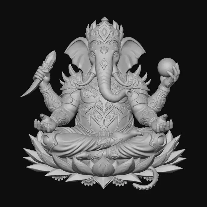 3D model for Celestial Ganesha of the Crystal Lotus