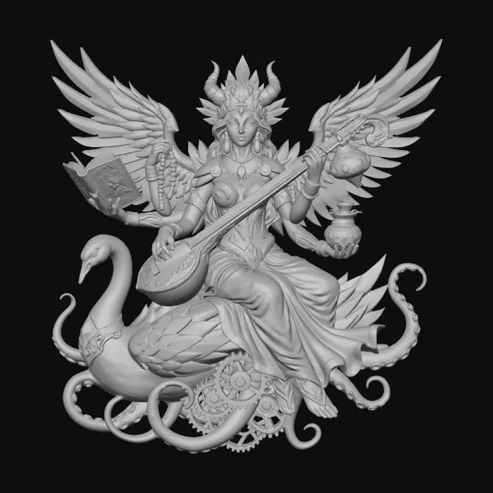 3D model for Celestial Lute Maiden