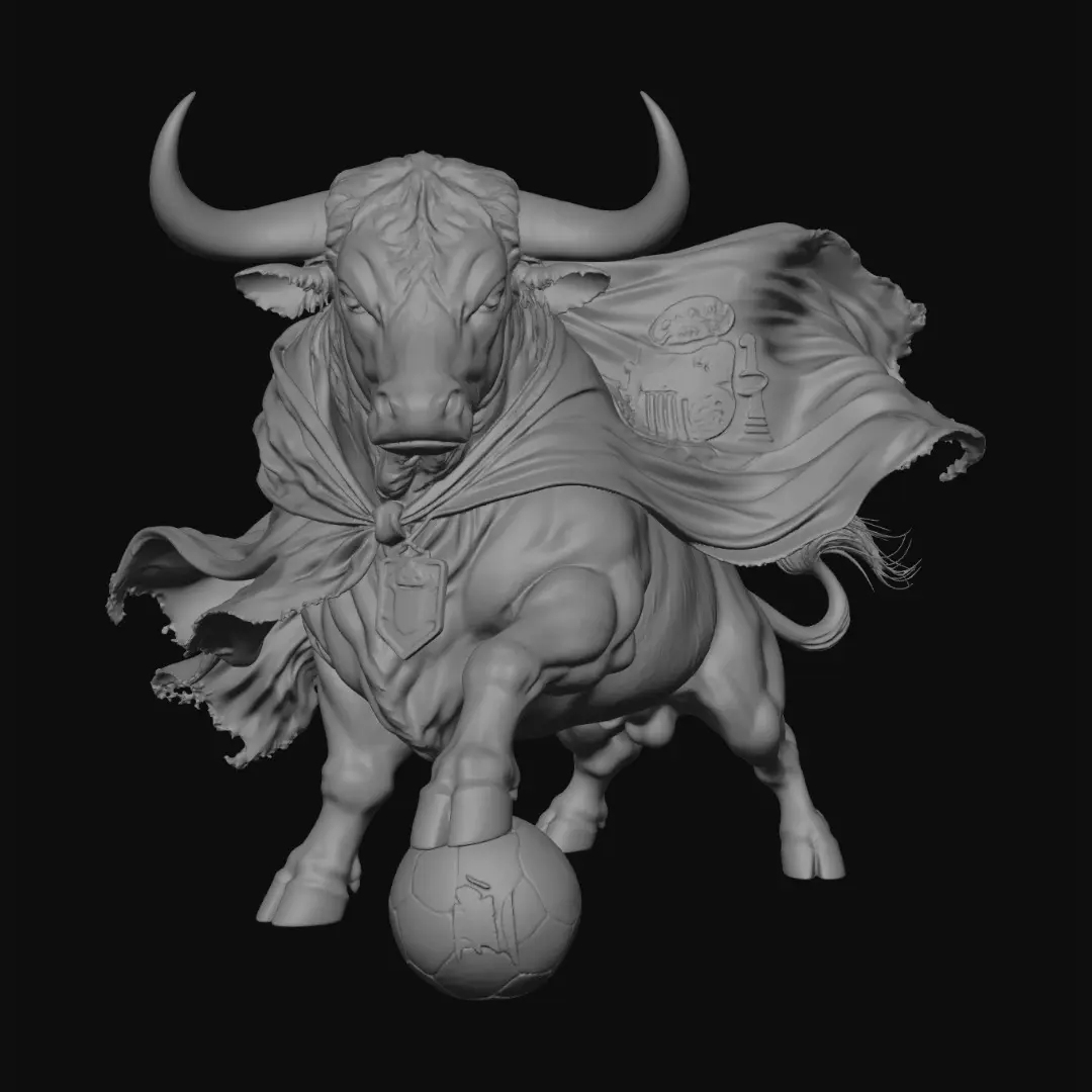 3D model for Spanish Flag-Bearing Bull