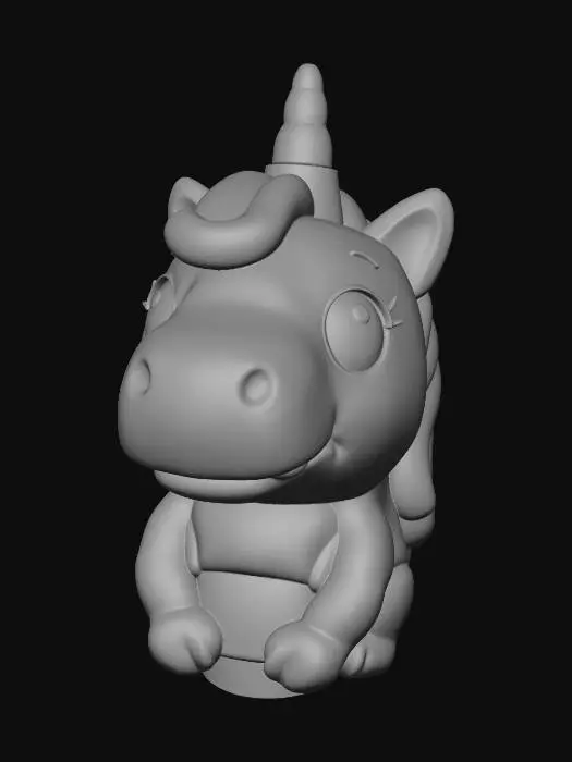 3D model for Pastel Rainbow Unicorn Plush