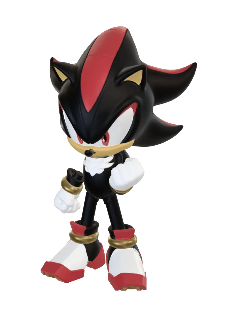 Shadow the Hedgehog Figure 3D model, vytvořený pomocí AI