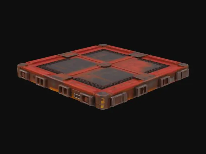 3D model for Red Rustic Panel