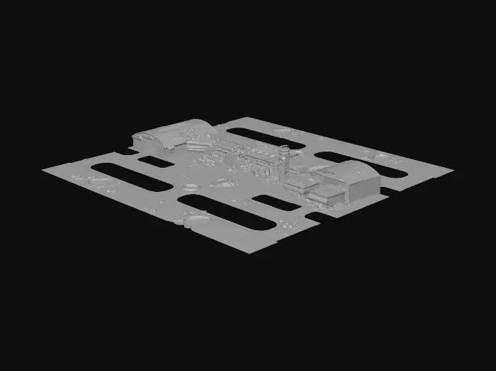 3D model for Desolate Airfield