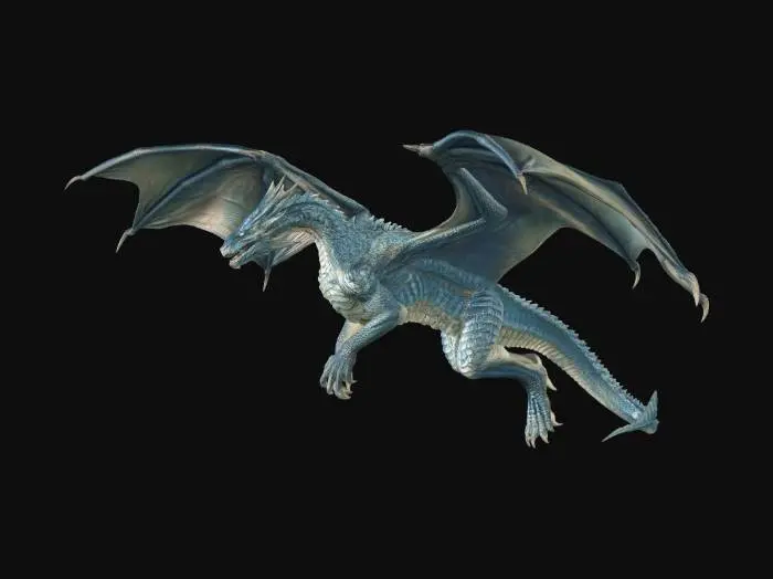 3D model for Azure Dragon in Flight