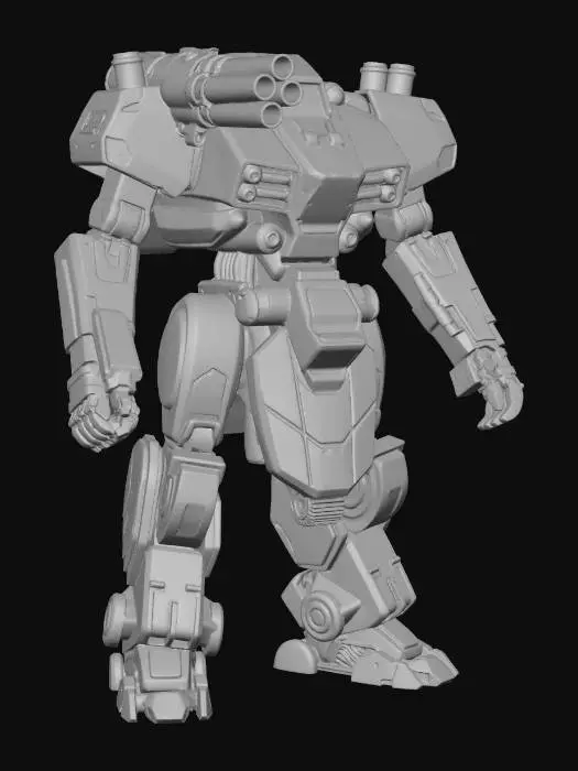 3D model for Duży mech z minigunem