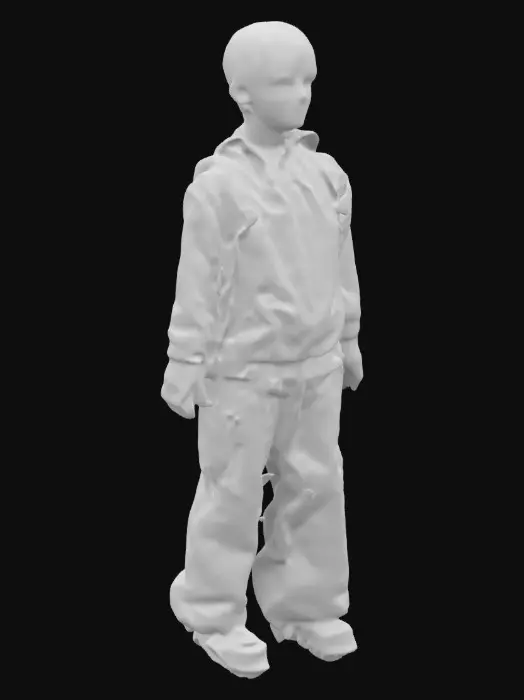3D model for Blue tracksuit teenager hoodie says Spider