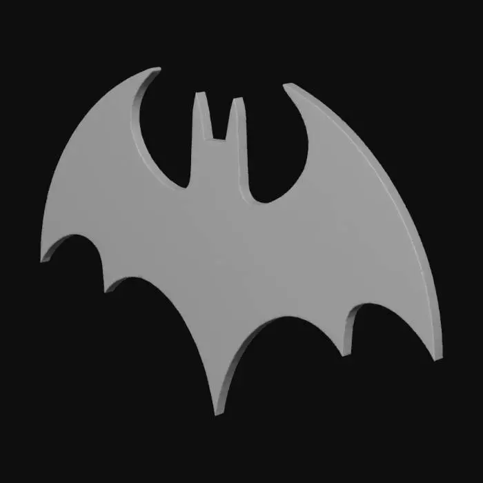 3D model for 3D printable Batman-inspired logo wall plaque.
Stylized bat shape, flat back for wall mounting, optimized for FDM printing.
Perfect for room or office decoration.