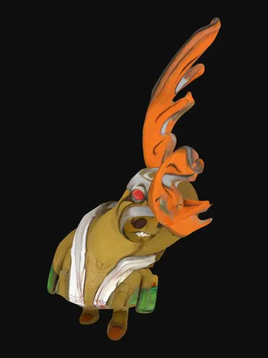 3D model for Marv the Moose: A wise and experienced moose who provides guidance to the team. He has a knack for finding the right solution to any problem. Powers: Shape-Shifting. Marv is already an animal with many different capabilities, including incredible strength and agility. His superpower takes this a step further by allowing him to shape-shift into any animal or object he desires, making him incredibly versatile in any situation.