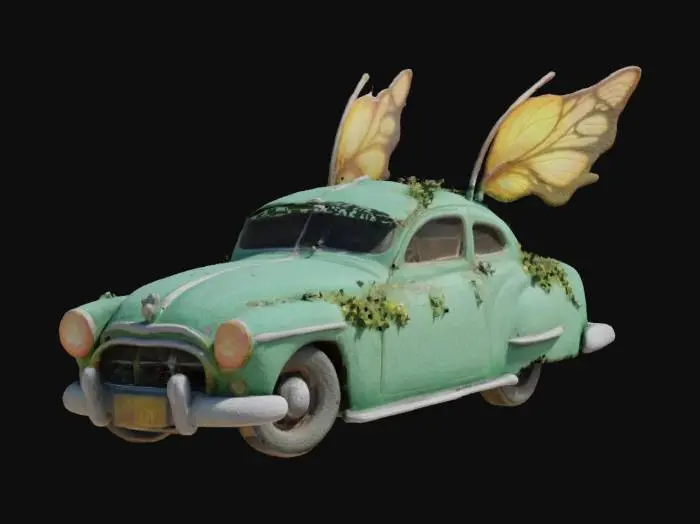 3D model for #fairy# spirit transformed in to old car
