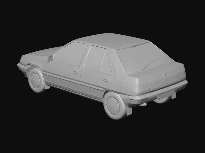 3D model for Red Proton four-door sedan