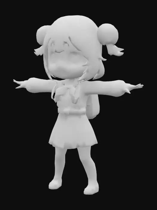 3D model for Chibi Schoolgirl Adventure