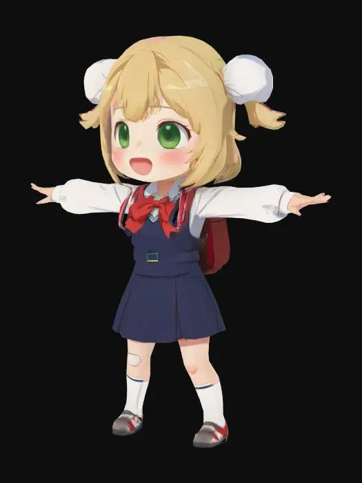 3D model for Chibi Schoolgirl Adventure
